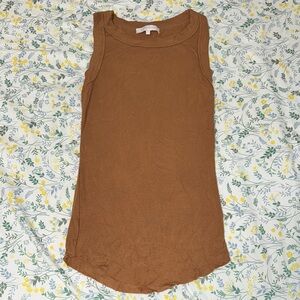 Olivaceous Sleeveless Brown Top